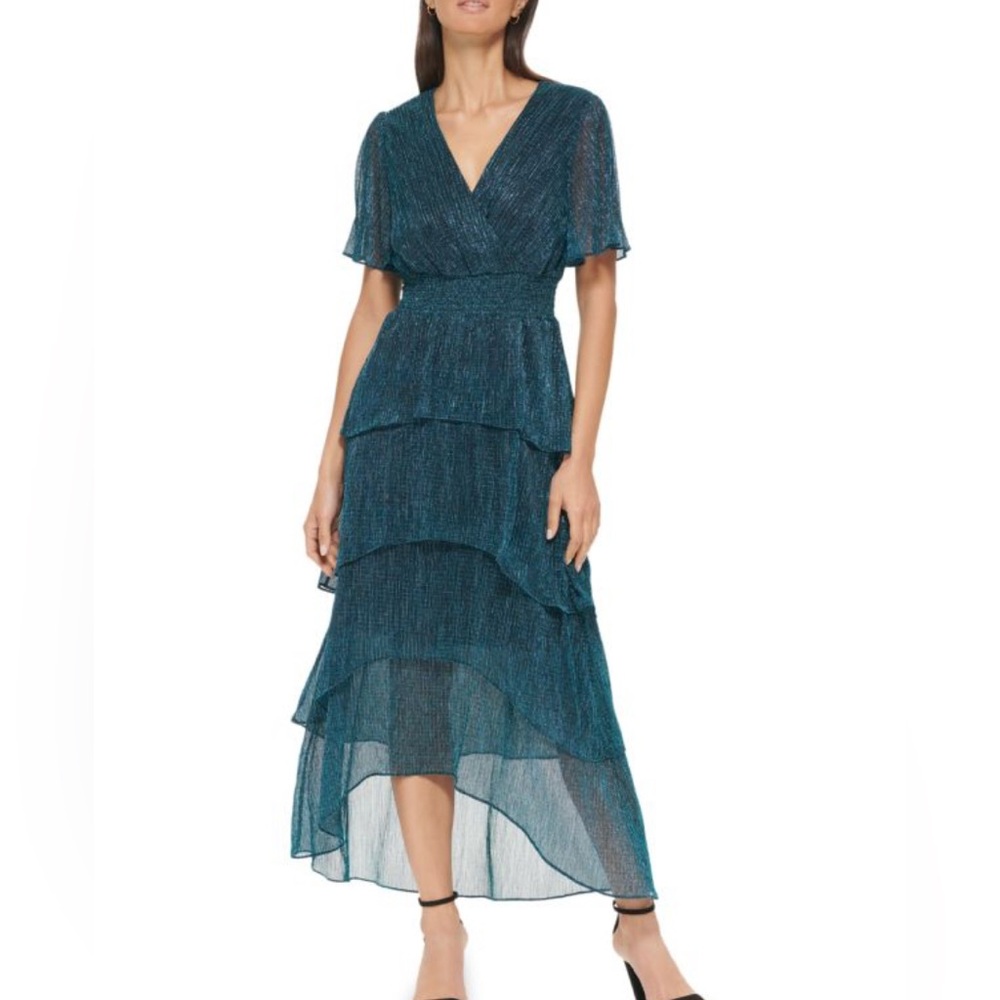 Kensie Blue High Low Dress